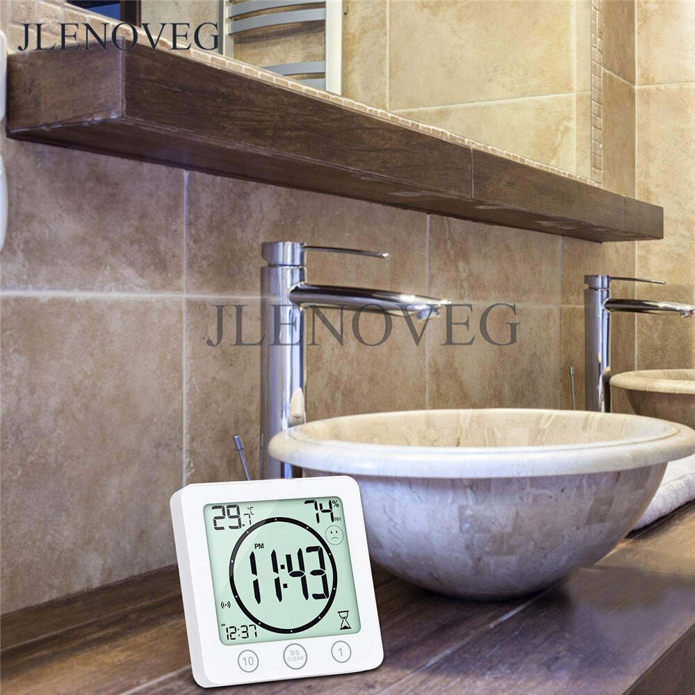 Waterdichte Badkamer Klok En Timer Voor Douche, Digitale Waterbestendig Douche Wekkers Met Zuignap, water Proof Bathro