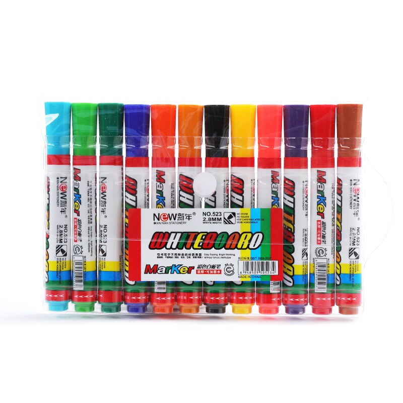 12 farben weiß Gremium Marker stift freundlicher zeichnung Marker bunte büro stift flüssigkeit kreide löschbaren glas keramik Marker erasble