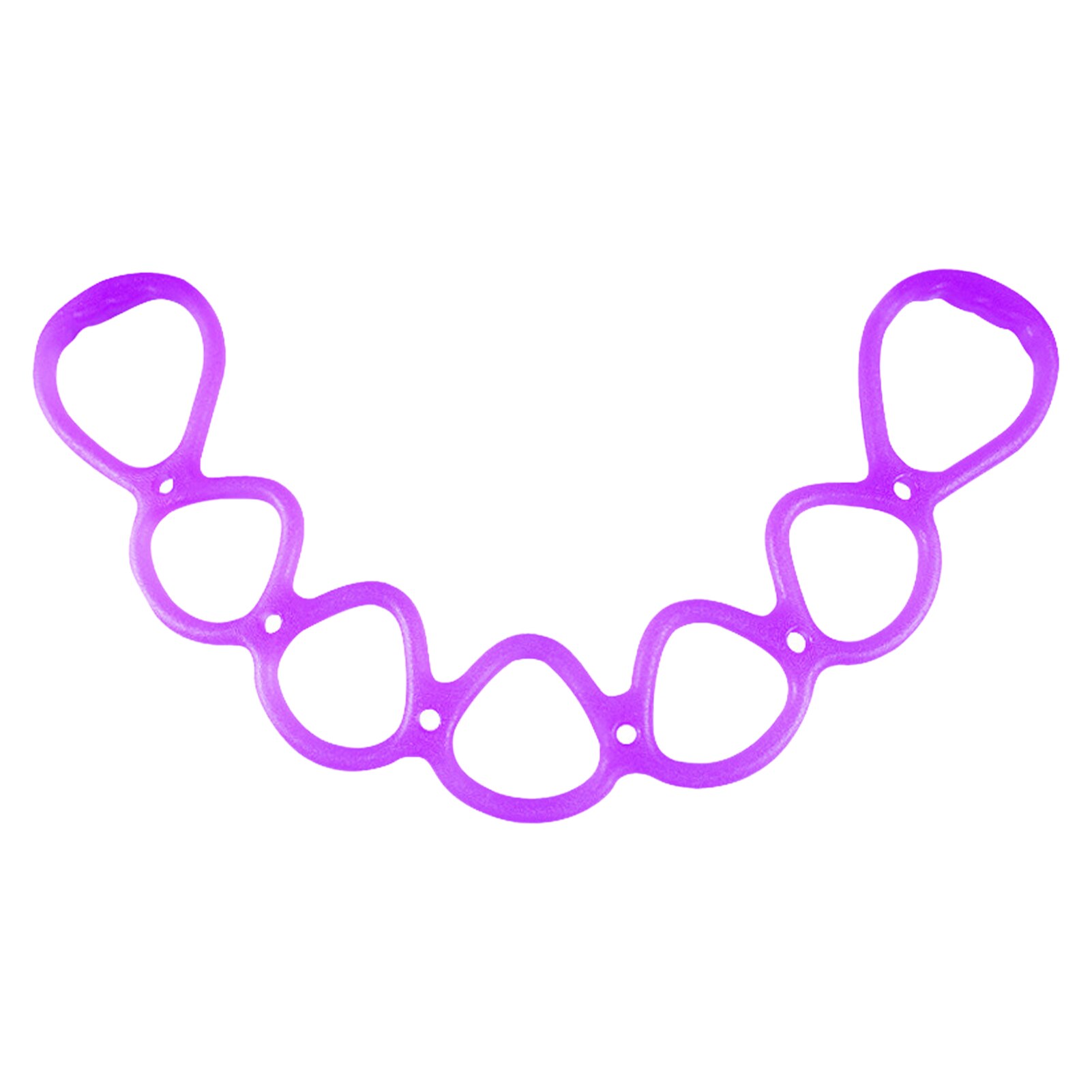 Physical Therapy Home Gym Resistance Exercise Band Working Out Hand Foot Stretchable Back 7 Ring Portable Fitness Leg For Women: Purple