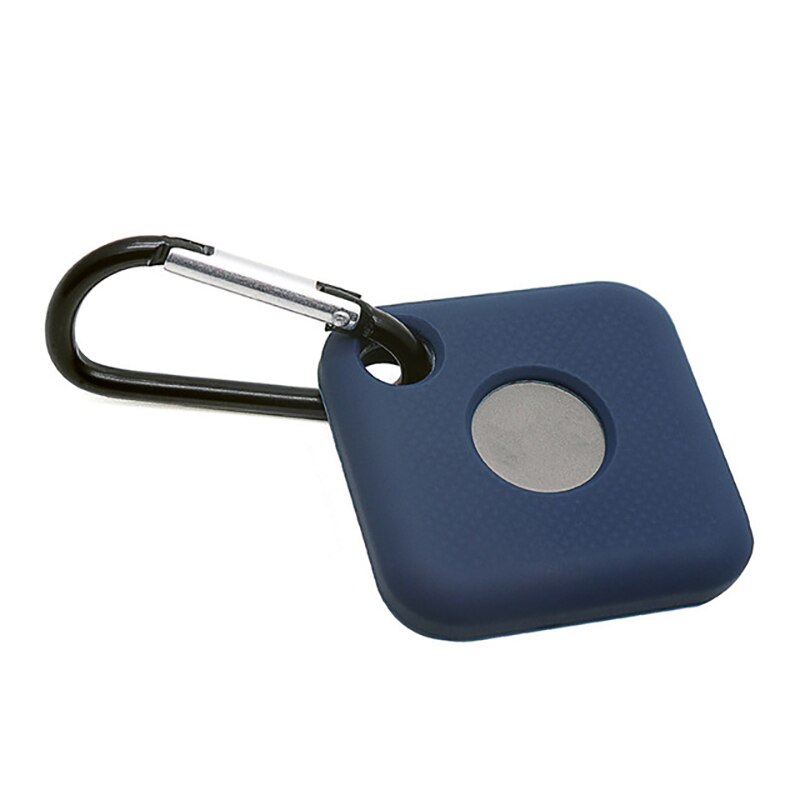 Anti-Kras Soft Siliconen Beschermhoes Skin Cover Case Met Karabijnhaak Voor Tegel Pro Telefoon Key Finder Met Opknoping gat: Blauw