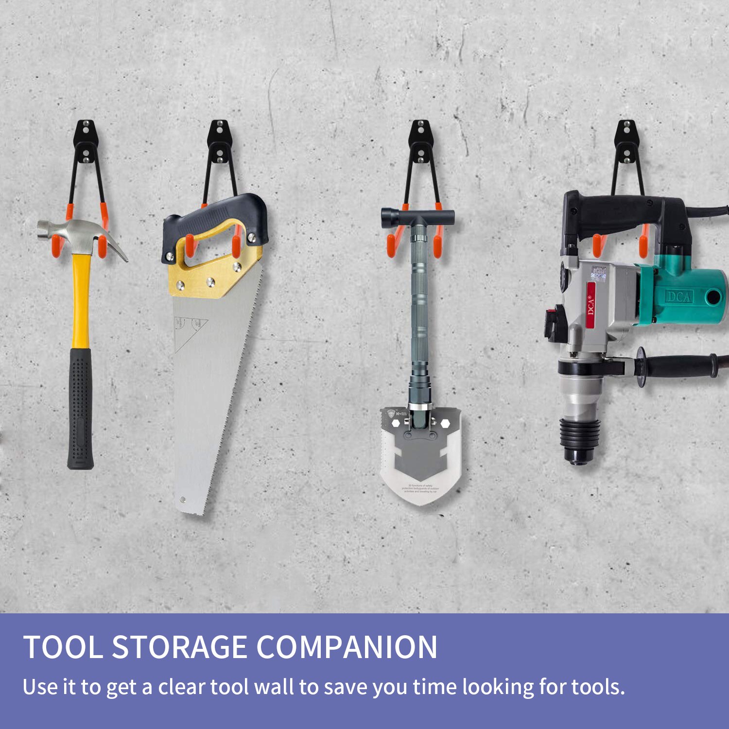 Steel Garage Storage Utility Double Hooks Heavy Duty Garage Organizer Warehouse Hooks for Power Tools Bulk items Bikes Ropes