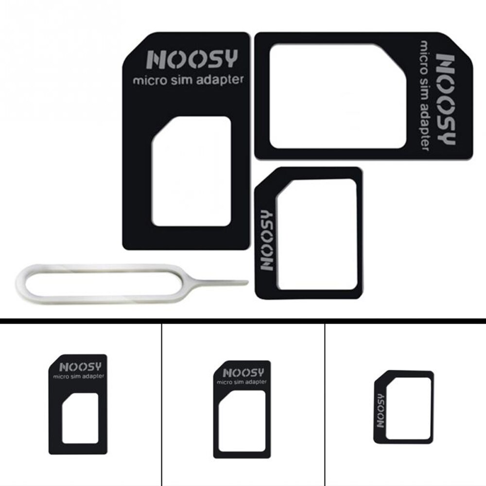 4 in 1 Nano SIM Card Adapters Micro SIM Adapters Standard SIM Card Adapter Eject Pin For iphone 4 4S 5 6 6S All Phones