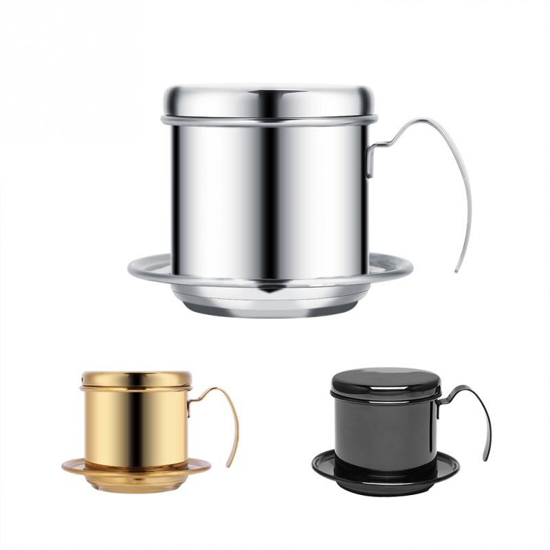 Rvs Cup Vietnamese Koffie Drip Filter Maker Infuser Vietnam Stijl Koffie Mok Cup Zeef Koffie Gereedschap
