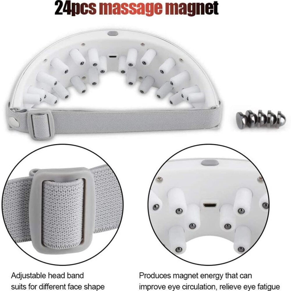 Electric Eye Massager With Air Compression Infrared Sense Magnet Vibration Eye Care Machine for Dark Circles and Improve Sleep