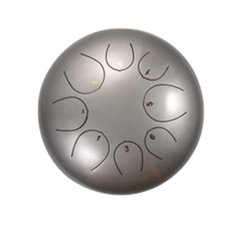 5,5 zoll Stahl Zunge Lotus Trommel 8-Tonne Handpan Tankdrum Instrument EDF88: Silber-