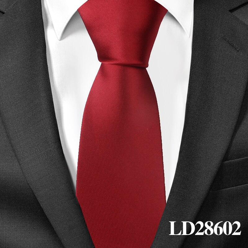 Classic Satin Neck Ties for Men Casual Suits Tie Gravatas Solid Black Mens Neckties For Business 7.5 cm Width Wedding Men Ties: LD28602