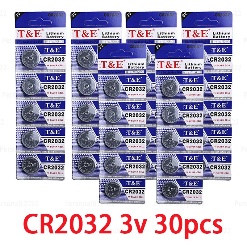 CR2032 2032 Lithiun Battery 3V Button Coin Cell Batteries DL2032 ECR2032 for Car Bluetooth Key Remote Control Calculator: WHITE