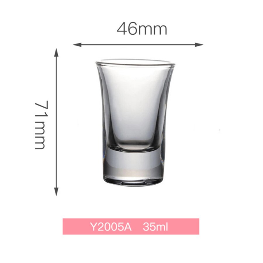 Blei-freies glas schnaps becher Schluck tasse dicke Basis Felsen becher kugel becher schnaps serie: G35ml