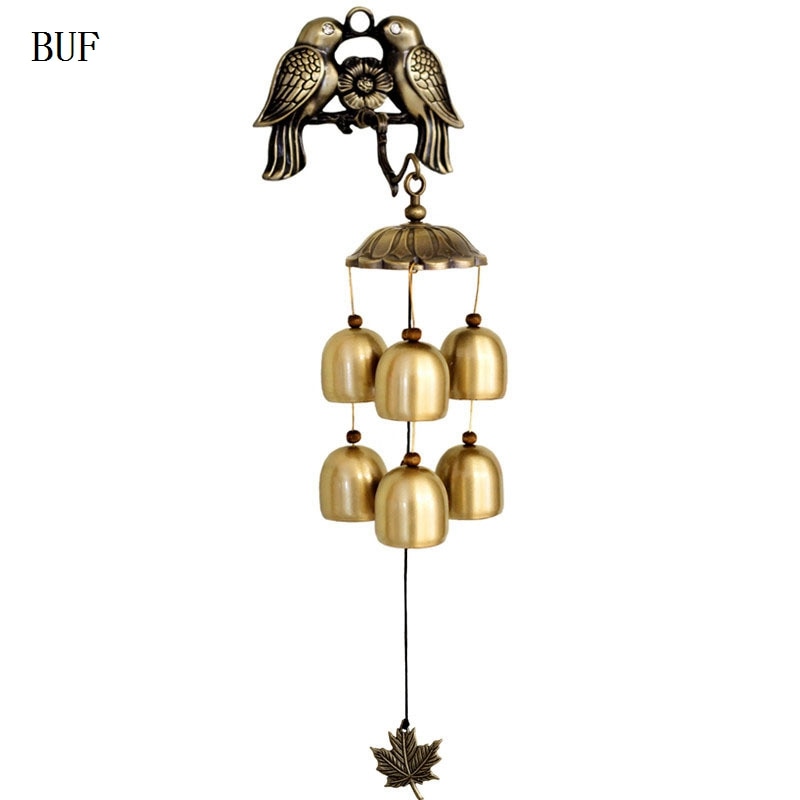 Buf koperen vogel windgong antieke huisdecoratie bellen windgong luxe retro wandhanger
