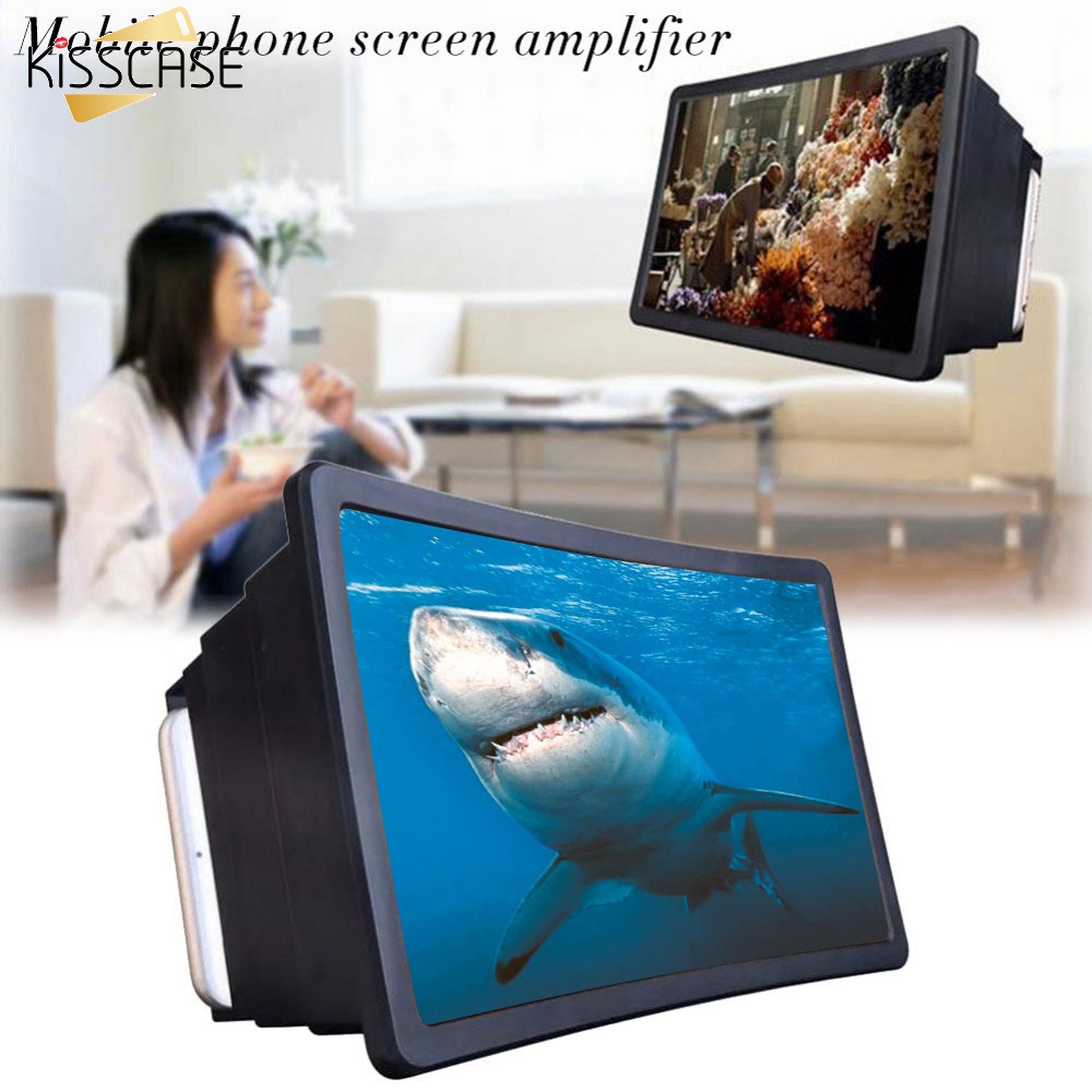 Kisscase Universele 7 Inch 3D Telefoon Screen Versterker Mobiele Telefoon Opvouwbare Stands Voor Iphone 11 Mobiele Scherm Versterker Vergrootglas