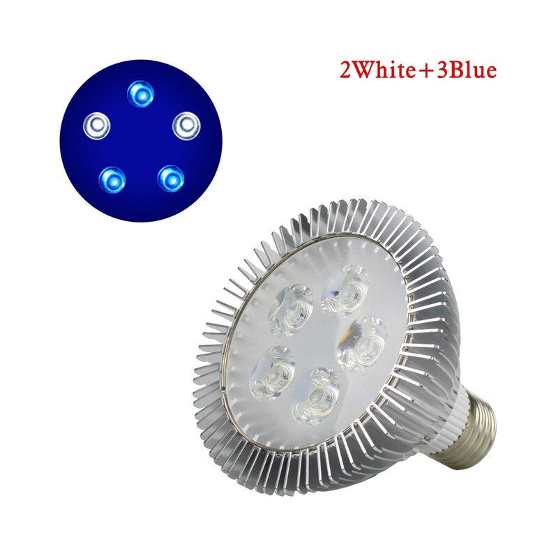 UV IR Red 54W LED Aquarium light Led Pet Lighting Fish Tank Lamp Plant Bulb for Saltwater Marine Coral Reef Sump Algae: 5led 3blue 2white