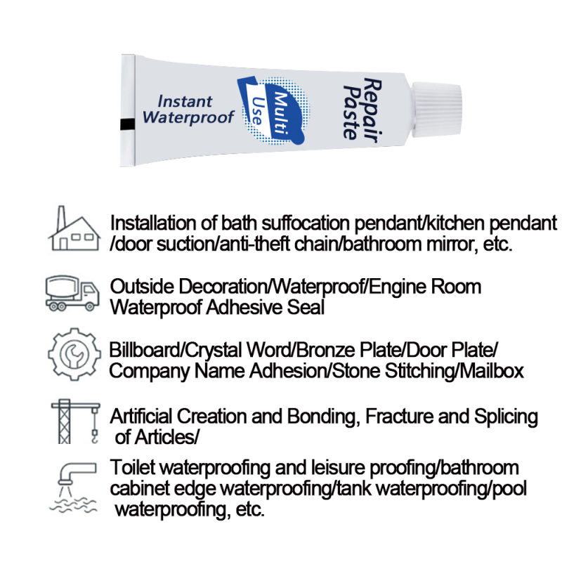 10Ml Instant Waterdicht Glas Muur Reparatie Adhesive Seal Siliconenkit Pasta Boor Gratis Super Fix Afdichting Lijm