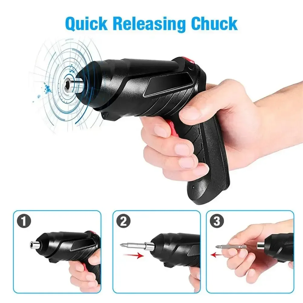 Tournevis électrique au Lithium Rechargeable, outil sans fil 47 en 1, tournevis Portable rotatif à 90 degrés avec LED pour outils de bricolage