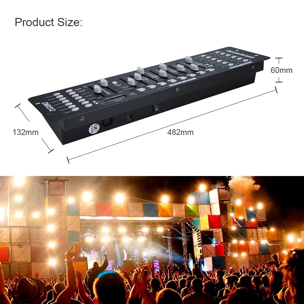 Controlador de luz DMX para discoteca, consola de 192 canales DMX512 para luces de escenario, , DJ, equipo de operador de discoteca