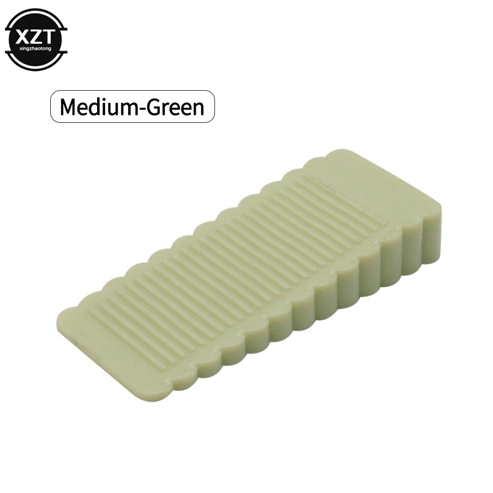 Trapezium Silicone Rubber Deur Stop Stoppers Deur Blok Kinderen Anti-Map Hand Hotel Veiligheid Deur Kaart Opknoping Deur Stop: green