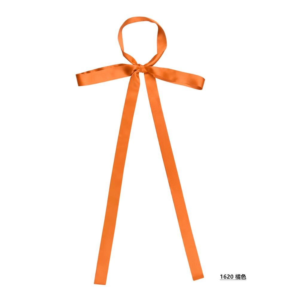 160*3CM mujeres color puro bufanda Extra larga y estrecha de cinta de seda bufandas corbata damas corbata delgada cuello bufandas cinta/correa de muñeca: 20