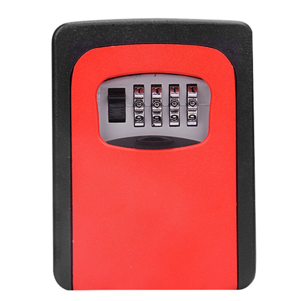 Password Key Box Wall Mounted Security Anti-theft Outdoor Key Safe Lock Storage Box SNO88: Red