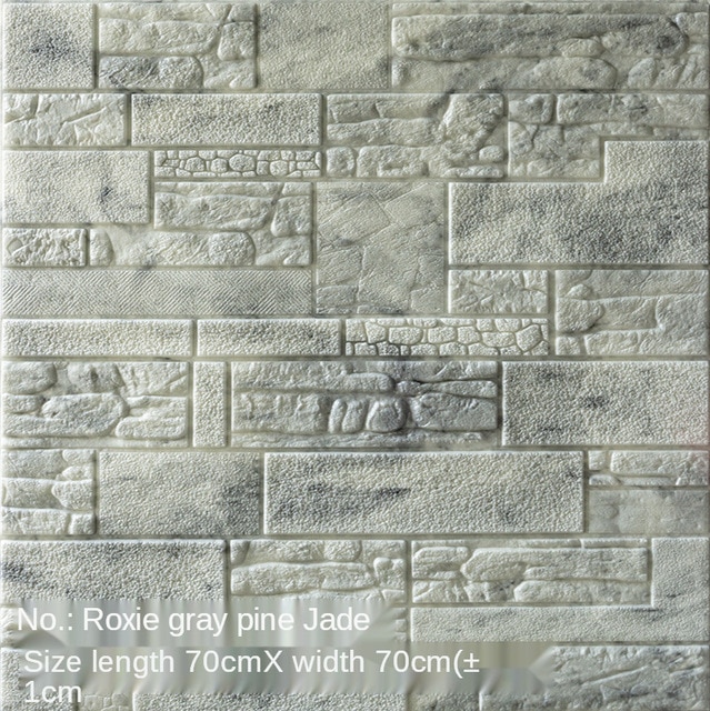 3D Foam Wallpaper Bar Restaurant Living Room Marble Wall Decor DIY Self-adhesive Waterproof Wall Sticker Modern Home Decor: JQZ236 / 70x77cm