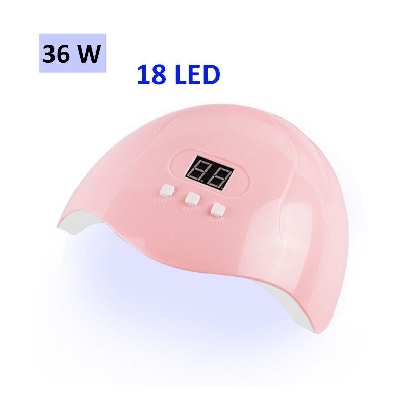 180W Zon M3 Nail Gel Droger Nail Lamp 45LED Uv Lamp Snel Droog Nagellak Drogen Lamp Roze/groen Professionele Manicure Lamp: Pink X3 36w