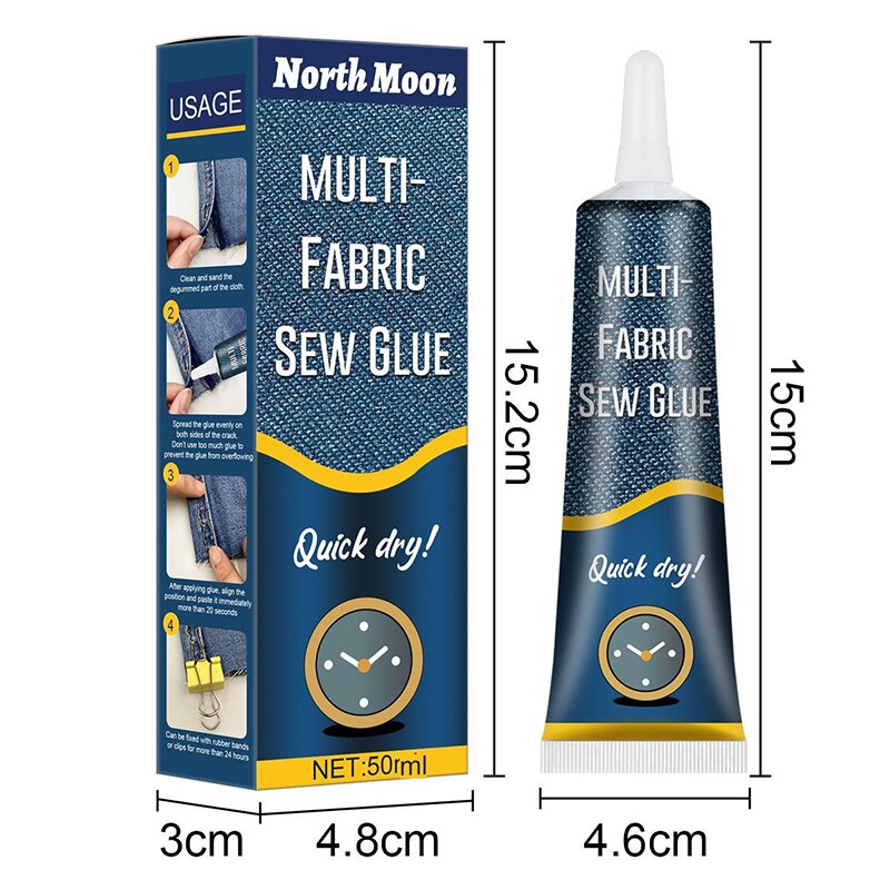 Multifunctionele Naaien Lijm Non-Steken Stof Reparatie Lijm Diy Naaien Bonding Gereedschap Voor Meest Stoffen Materialen Lijm H-beste: Boxed