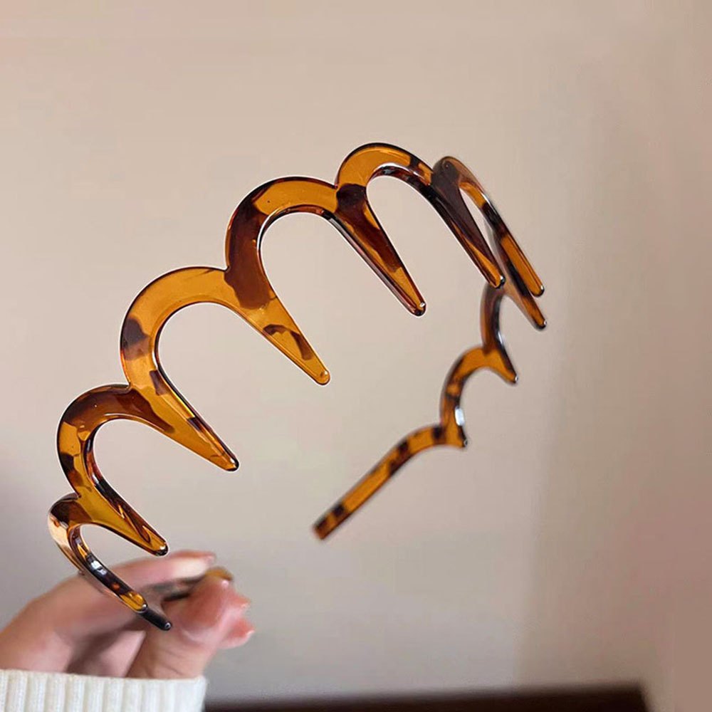 Nueva gafas de sol forma de marco diademas acrílicas para mujeres diadema dentada aro de pelo antideslizante accesorios para el cabello de: Plata