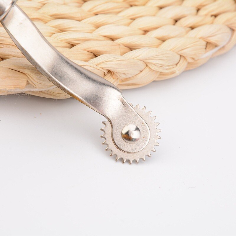 Tracing Wheel Stitch Marking Spacer Leather Needle Tracing Wheel with Wooden Handle and Leather Crafts