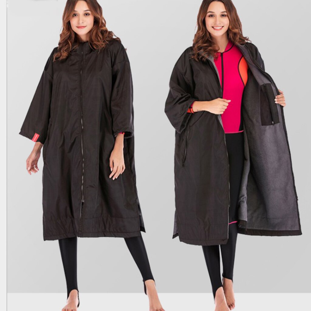 Cortavientos largo para esquí y nieve, chaqueta cálida, Poncho, impermeable