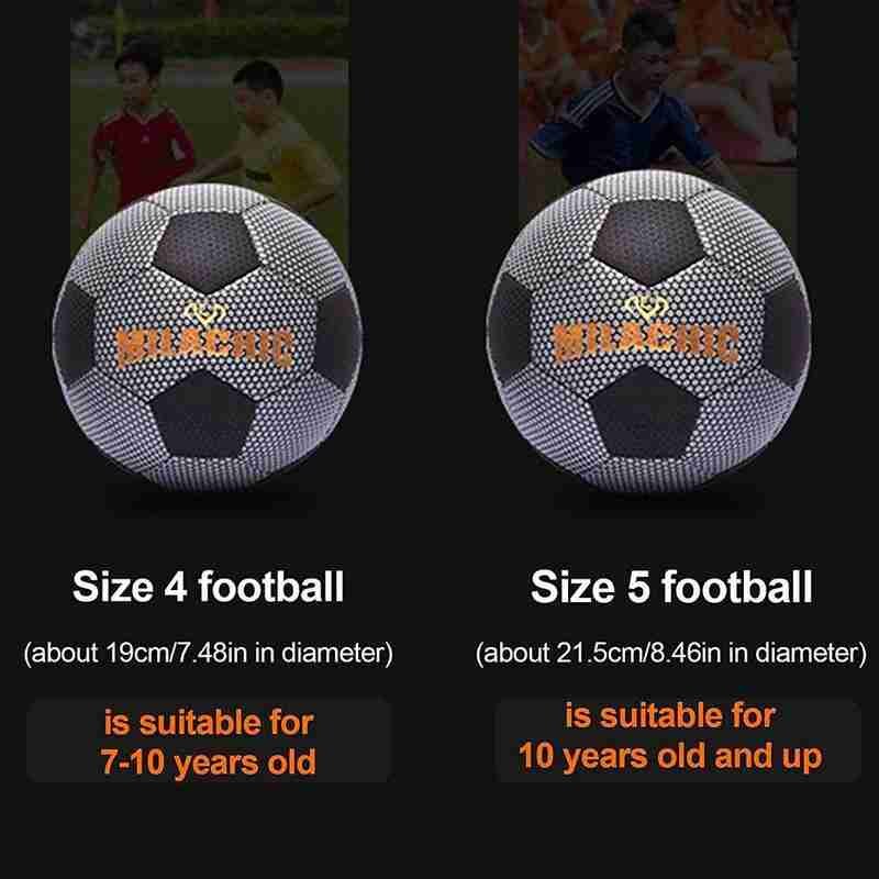 Glowing Reflective Soccer Ball, Light Up Soccer Ball, Light Up Football, Much Brighter Than Glows In Dark Soccer Ball
