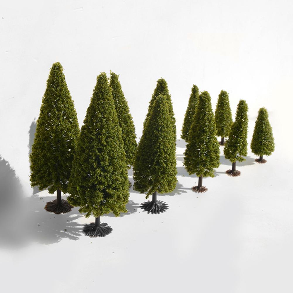 15pcs Green Scenery Landscape Model christmas Trees Diorama Miniatures year decoration