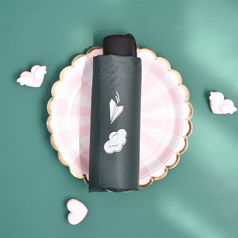 Anti-uv Pocket Umbrella Mini Folding Sun Umbrellas Parasol Sun Foldable Umbrella Mini Umbrella Candy Color Traveling Rain Gear: 6