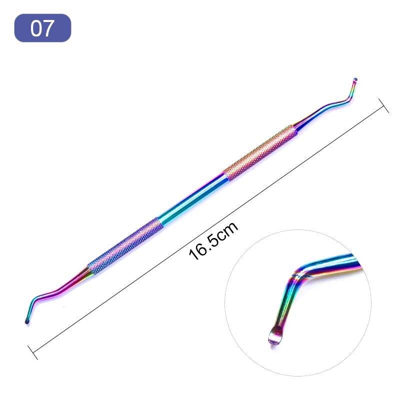 1 Pc Double extrémité multifonctionnel acier inoxydable ongles mise en forme Clips ongles cuticule poussoir tondeuse manucure ongle Art outil: 28