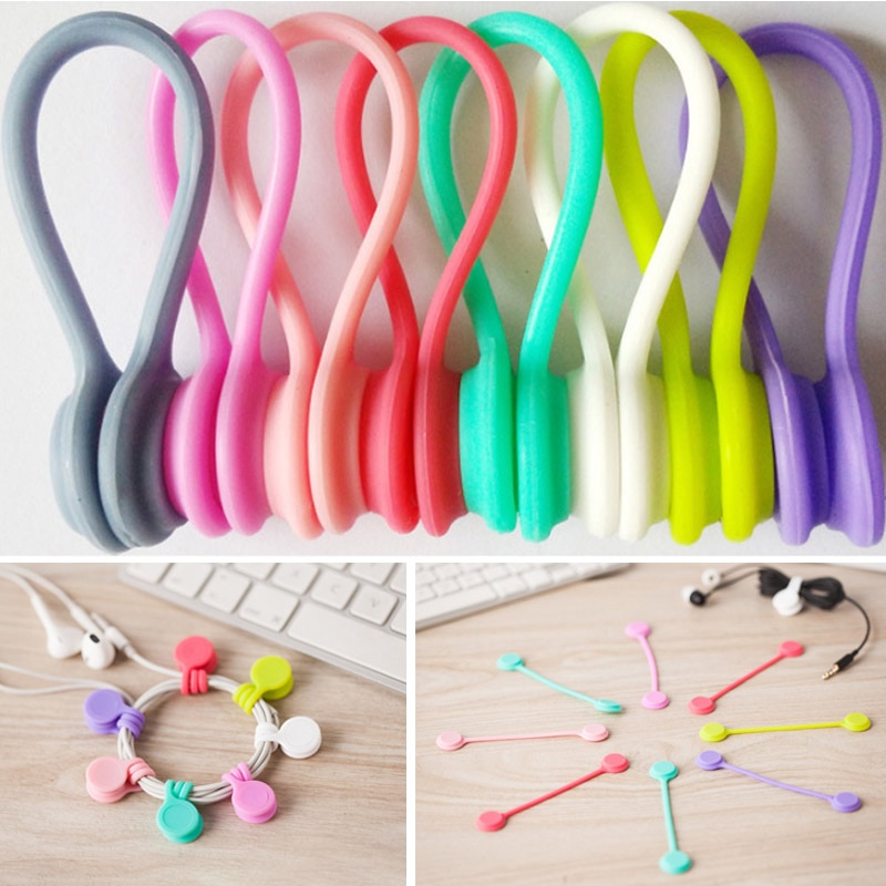 Multifunktions Kopfhörer Kabel Wickler Kabel Halfter Magnet Spule Wickler Naben Silikon 1Stck Headset Typ Kabel Draht Veranstalter