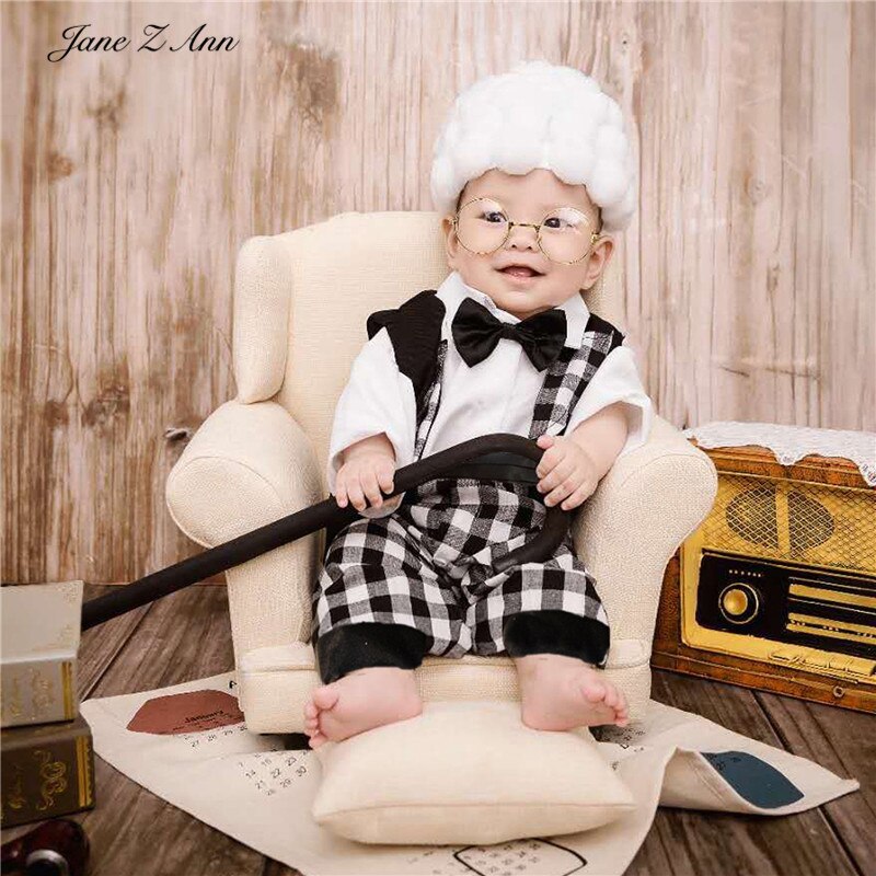 Jane Z Ann Children Photography Costume Props infant Photo Clothes Little Grandfather Photo Studio Photo Costume Theme