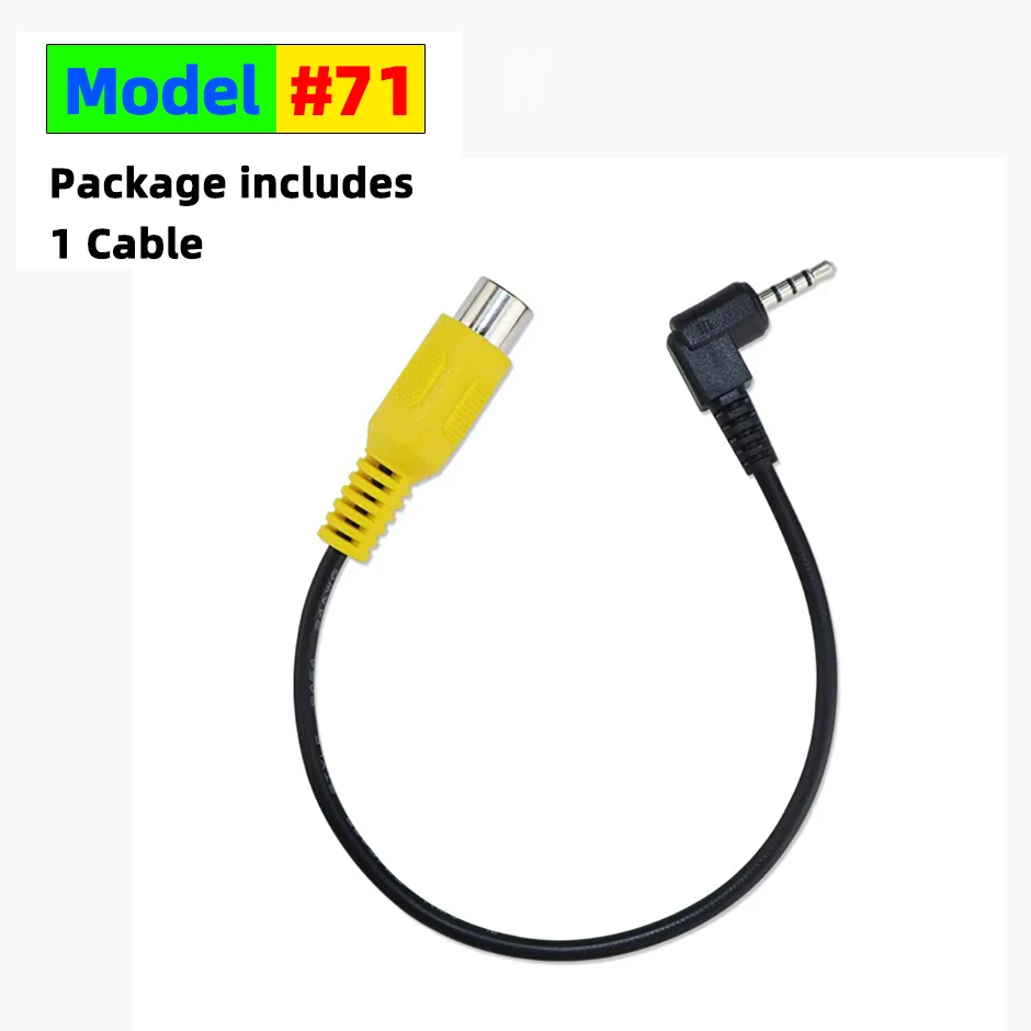 AV In Video Cable Adapter 2.5mm AV Jack Male Plug To RCA Female Adapter Cable for GPS and Rear Camera Converter Cable
