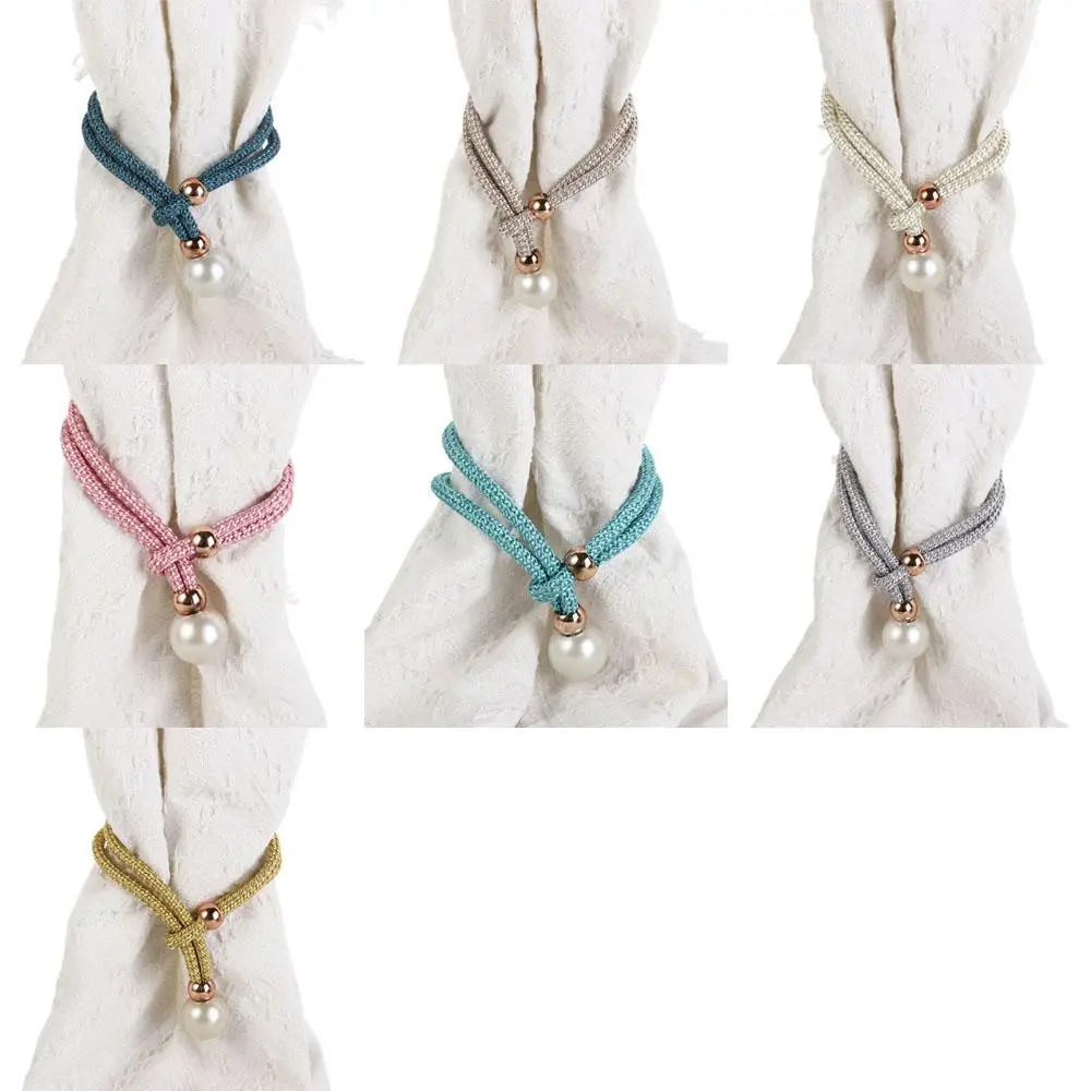 Polyester perle gardin tieback vakkert perle gardin spenne spenne knyte tau justerbar gardiner knyte tau