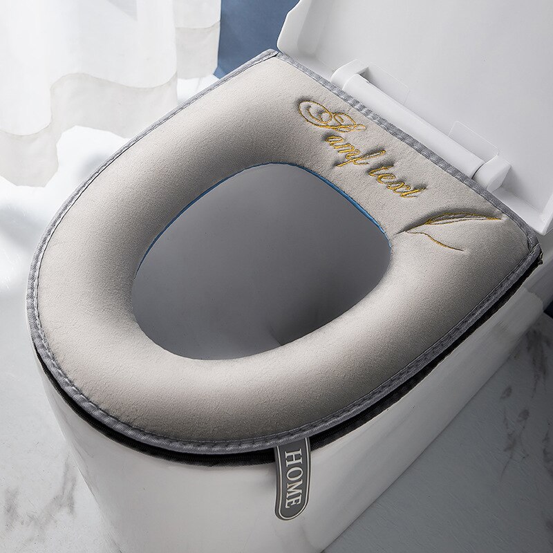 Winter Warm Toilet Seat Cover Met Handvat Universele Wc Kussen Dikker Pluche Toiletbril Ring Mat Badkamer Aceesories: 10