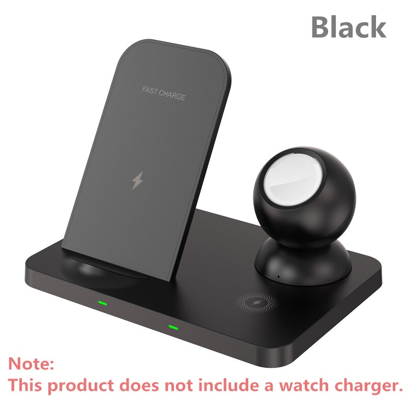 Per iPhone caricabatterie Wireless Stand 3 in 1 ricarica rapida per Apple iPhone 12 11 X XS XR Watch 6 5 4 3 AirPods Pro Wireless Charge: Default Title