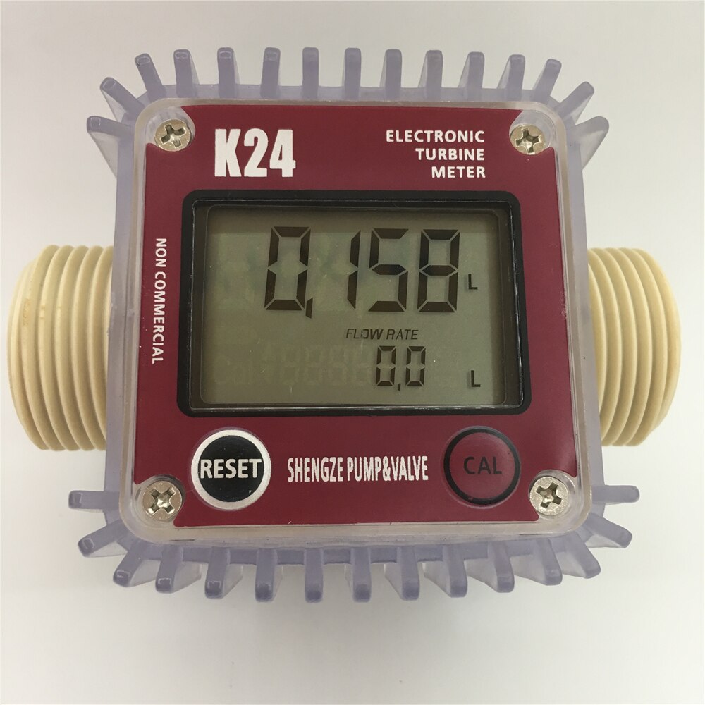 K24 elektroniske sensorer til turbinestrømningsmålere til diesel, adblue, kemikalier, urinstof, petroleum, benzin, vand, let olie: Rød vandret