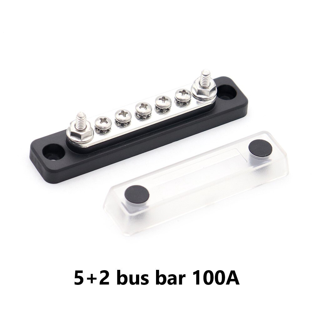 Bus Bar Power Distribution Block Terminal Block Automotive Truck Marine Vehicle with Clear Transparent Cover RV 48V 100 150 Amp: 01