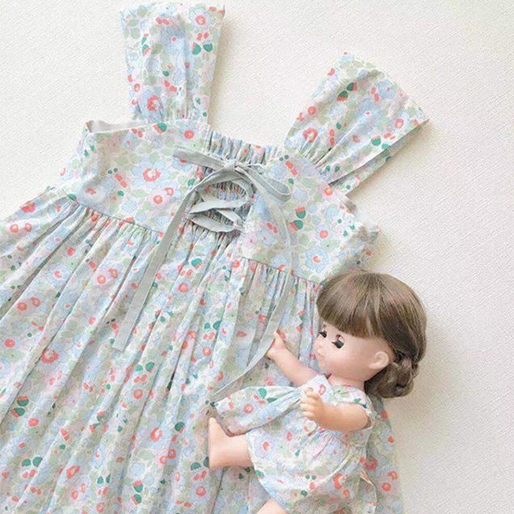 Skirt + Pants Set 2pcs Sewing Pattern For Kids Baby Summer Clothes DIY Mini Kraft Paper Cutting Drawing Template Girls Dress