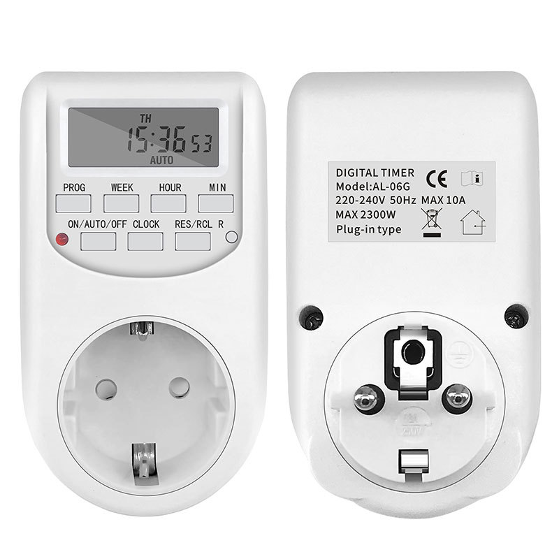 Digital Timer Switch Energy Saving Timer Socket EU/US/UK Hour Weekly Programmable Timing Socket Automatic Power On/Off Timer