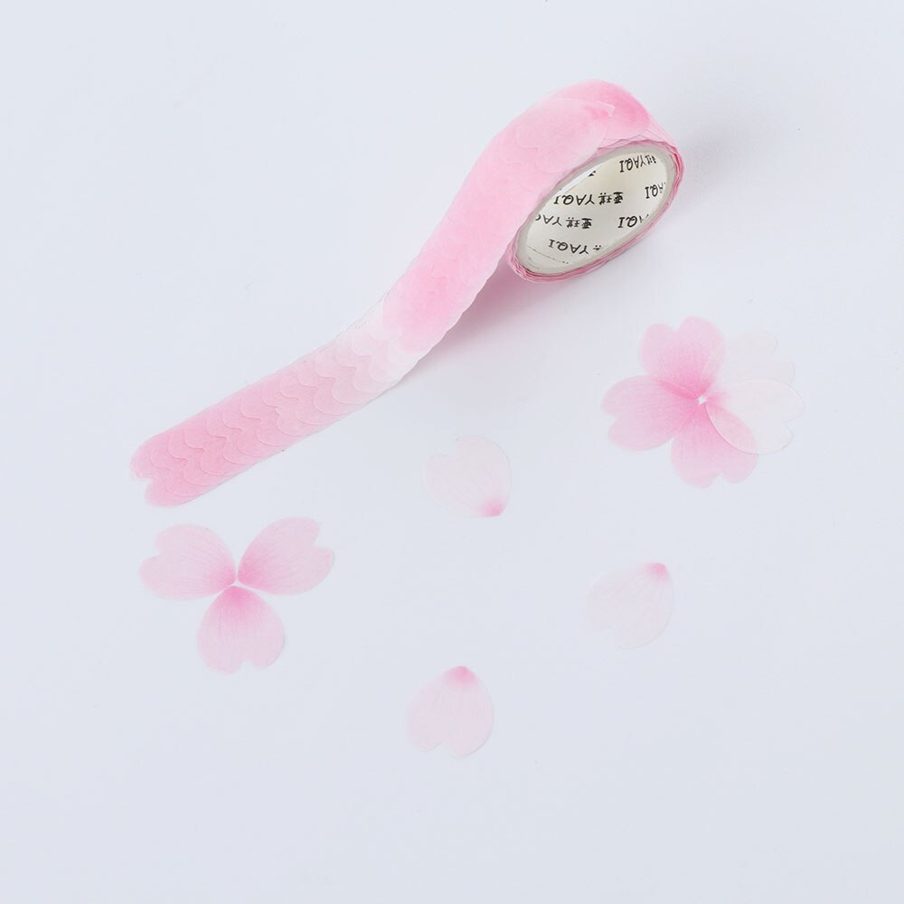 200PCS/Roll Flower Petals Washi Tape Decorative Masking Tape Fragrance Sakura Washi Tape Scrapbooking Diary Paper Stickers: 12