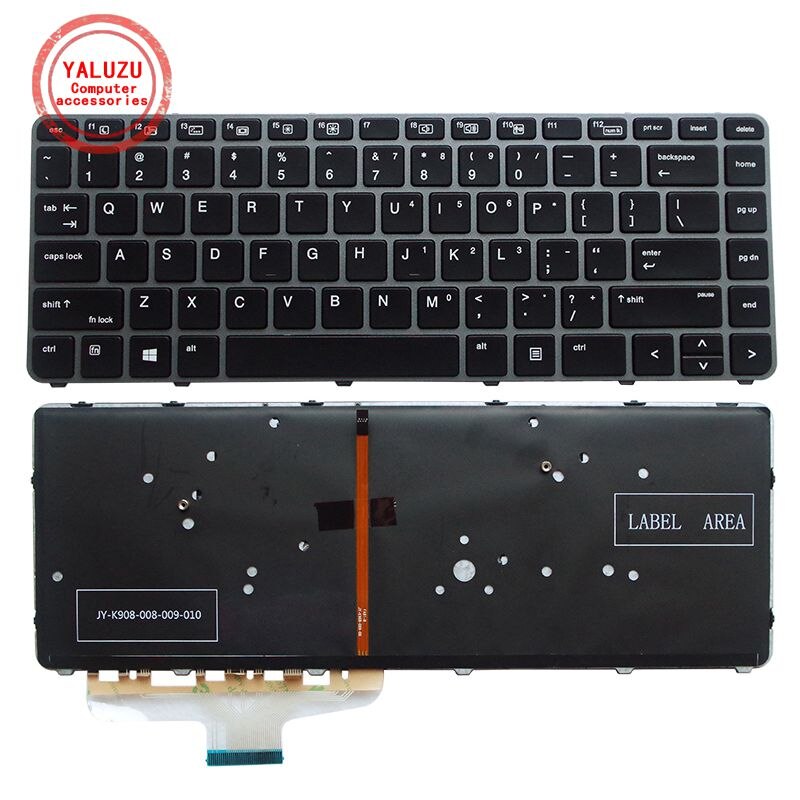 YALUZU English Laptop Keyboard For HP ELIteBook FOLIO 1040 G3 With Backlit US Version