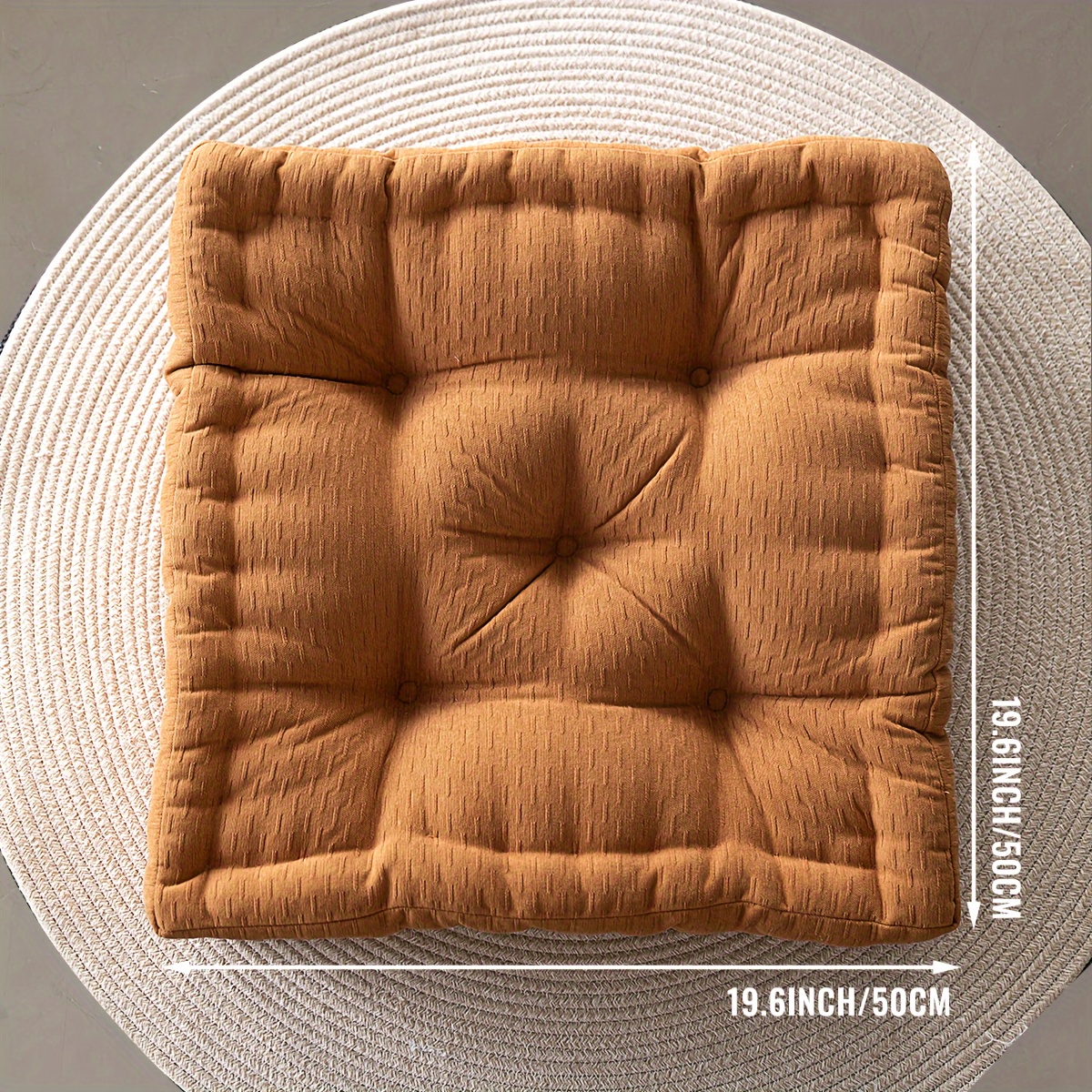 1 Pc Grote Kussens Zitkussens Dik Chenille Kussen Voor Meditatie Yoga Woonkamer Bank Stoel Kussen Open Haard: YELLOW