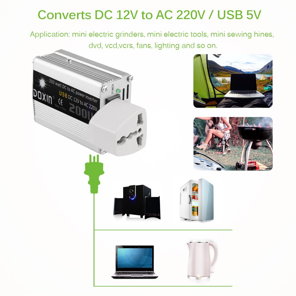 Car Power Converter Power Inverter Charger Converter Reverse Polarity Protection Auto Accessories