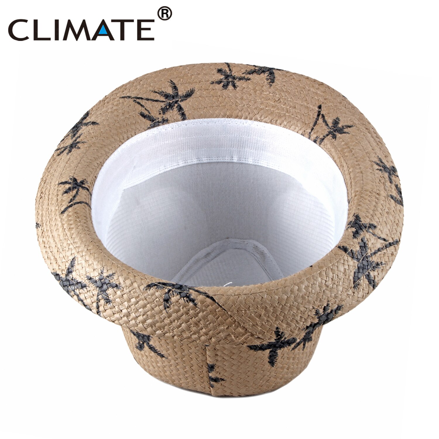 CLIMATE Cool Straw Hat Seaside Beach Cool Coconut Hat Vacation Trip Fedora Panama Straw Hat Paper Retro Fedora Hat Cap