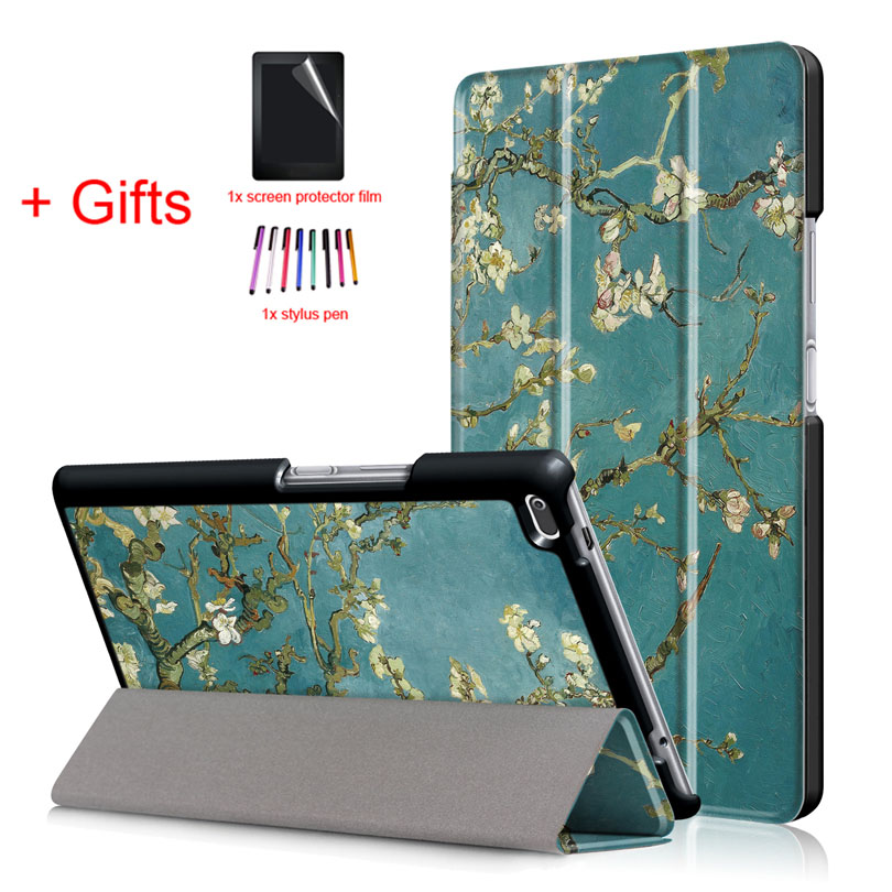 PU Leather Cover Case for Lenovo Tab4 Tab 4 8 TB-8504x TB-8504F TB-8504N TB-8504 8inch Tablet Funda Flip Magnet Case +Film+Pen: XH