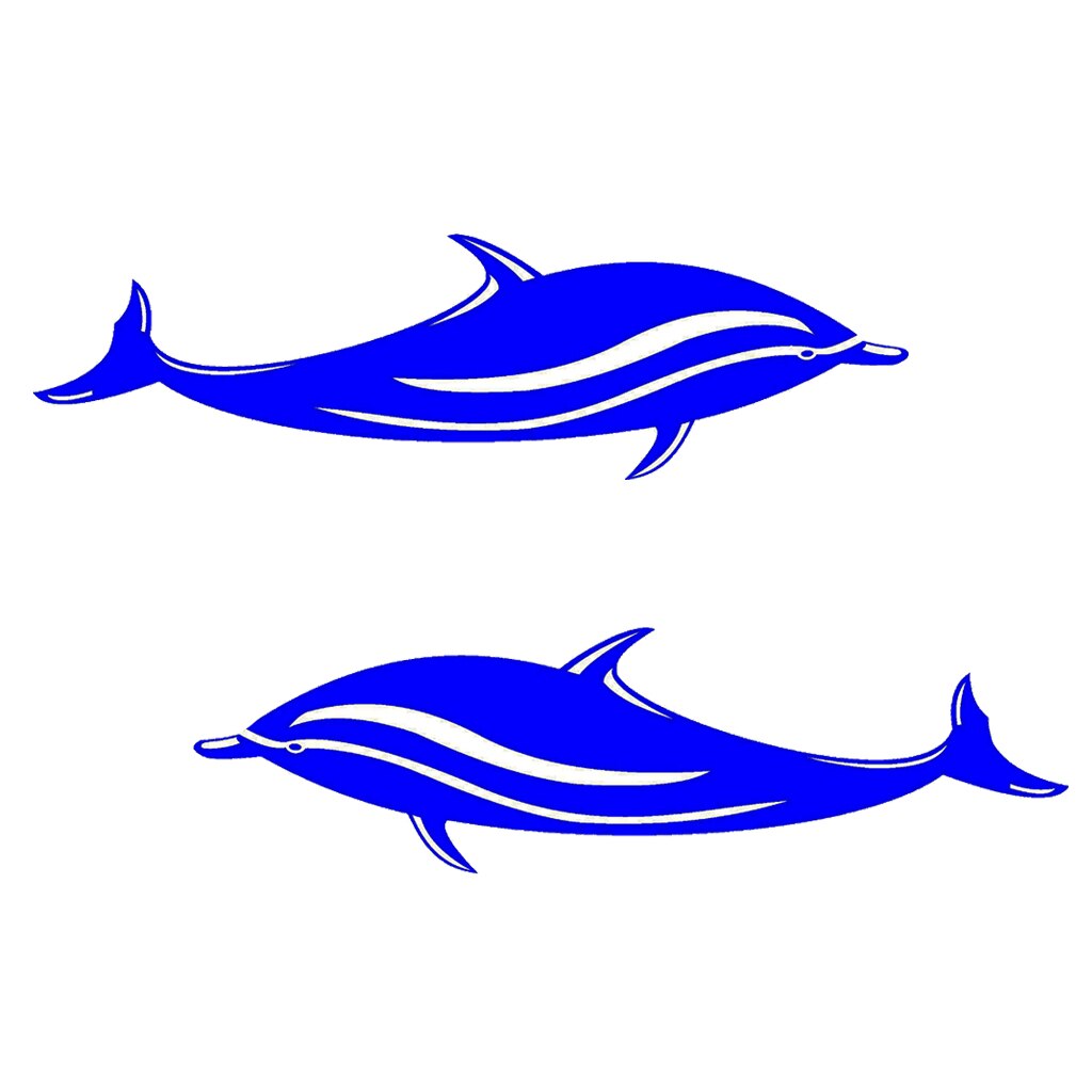 Neue 2 Stck Delfin Vinyl Aufkleber Aufkleber für Kajak Kanu Stiefel Auto Surfbrett freundlicher Schlafzimmer Schließfach Glas Fenster Laptop Kajak aufkleber