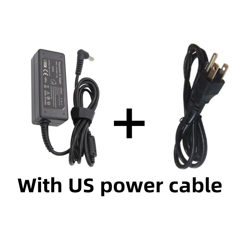 LZUMWS 19V 2.1A 40W 5.5*1.7MM AC Adapter Laptop Charger For Acer Aspire D255 D257 D270 722 725 756 Power Supply For Notebook: PURPLE