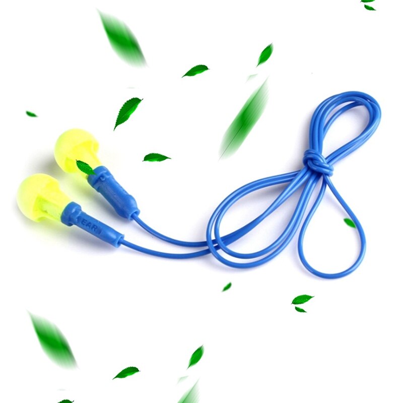 Soft Foam Corded Ear Plugs Ears Protector Reusable Hearing Protection Noise Reduction Earplugs Earmuff Sleep